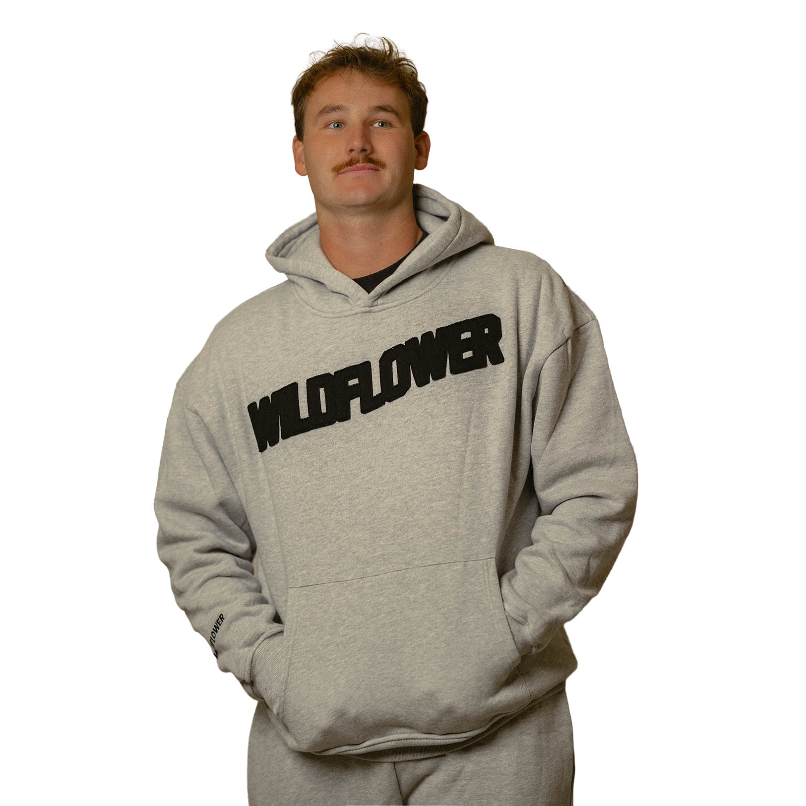 Wildflower Varsity Hoodie | Grey Marle