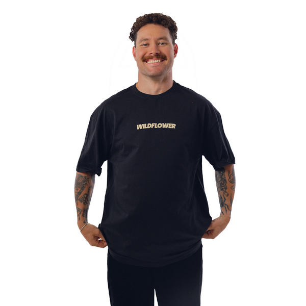 Black Oversized Tee | Wildflower Newcastle Streetwear