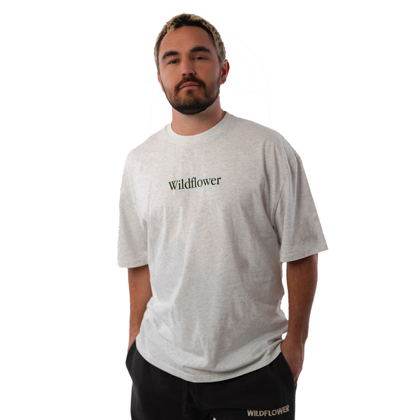 Grey Marle Oversized Tee | Wildflower Newcastle Streetwear