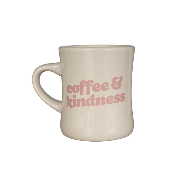 Diner Mug | Coffee & Kindness | Wildflower Newcastle Streetwear
