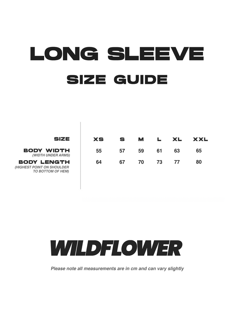 Size Guide for Risk It All Long Sleeve | LIMITED