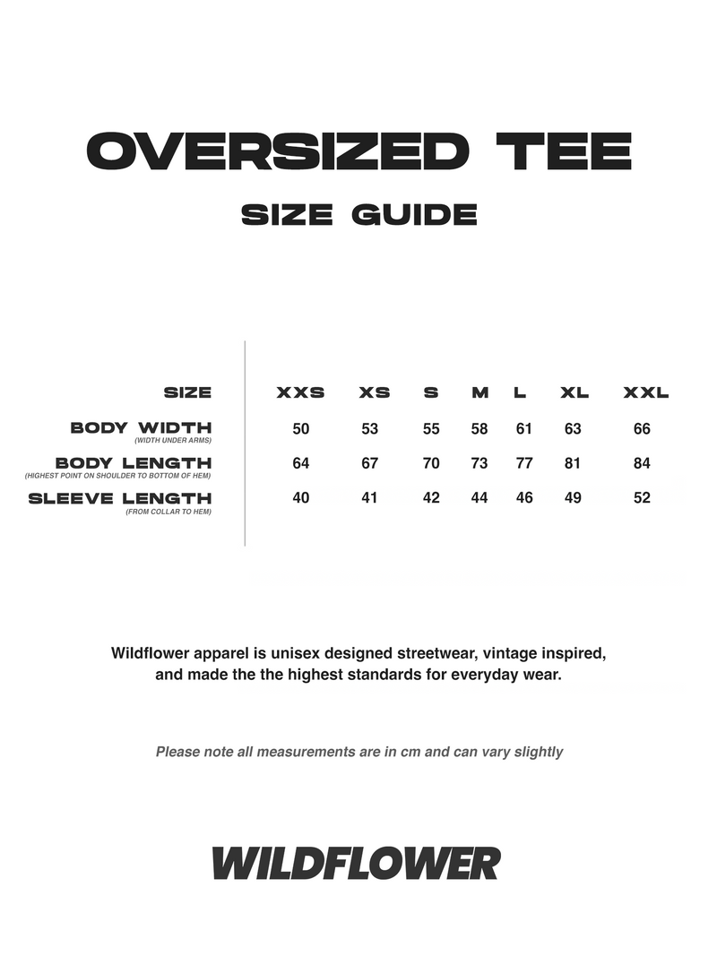 Size Guide for Giving It A Go Tee | LIMITED