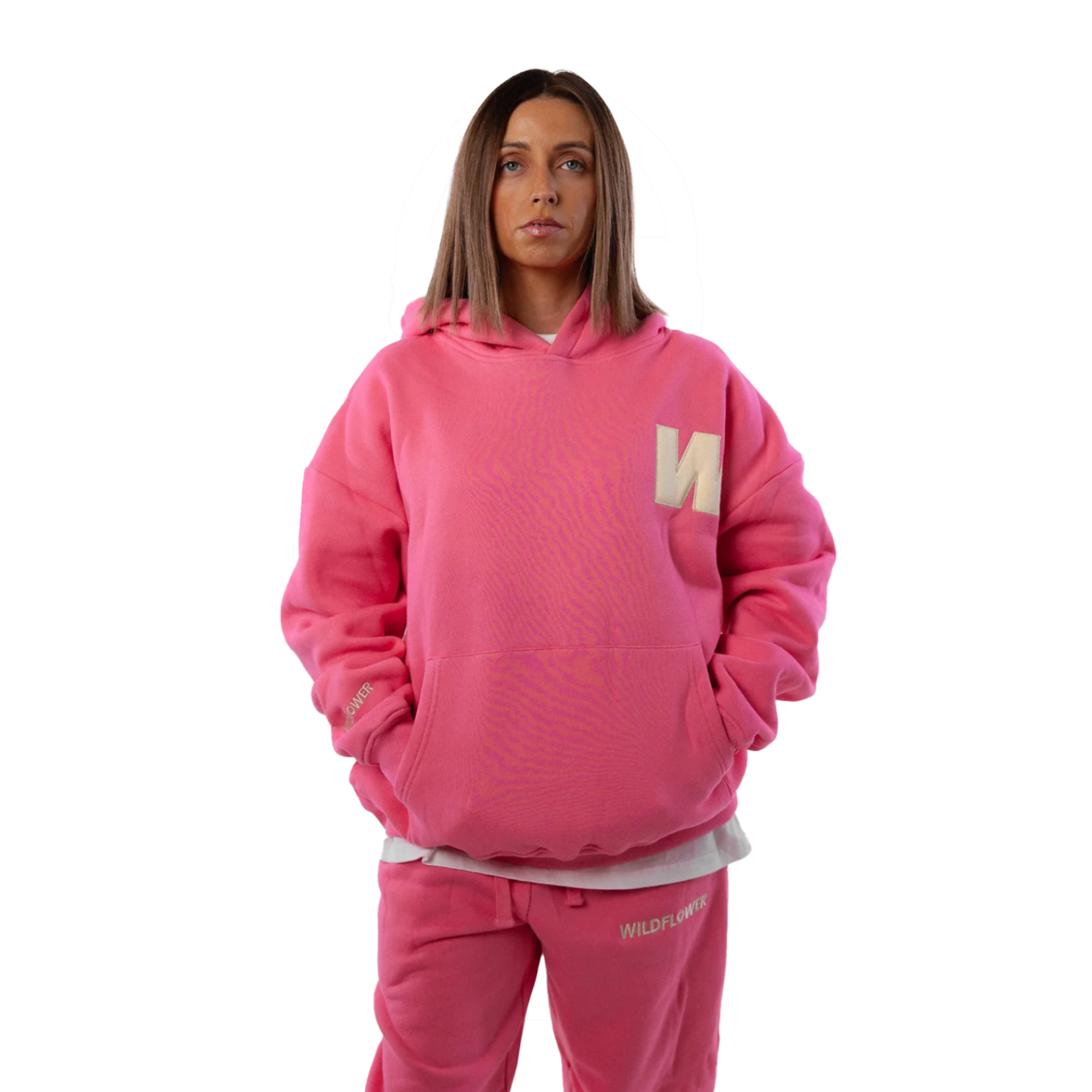 W Emblem Hoodie | Pink