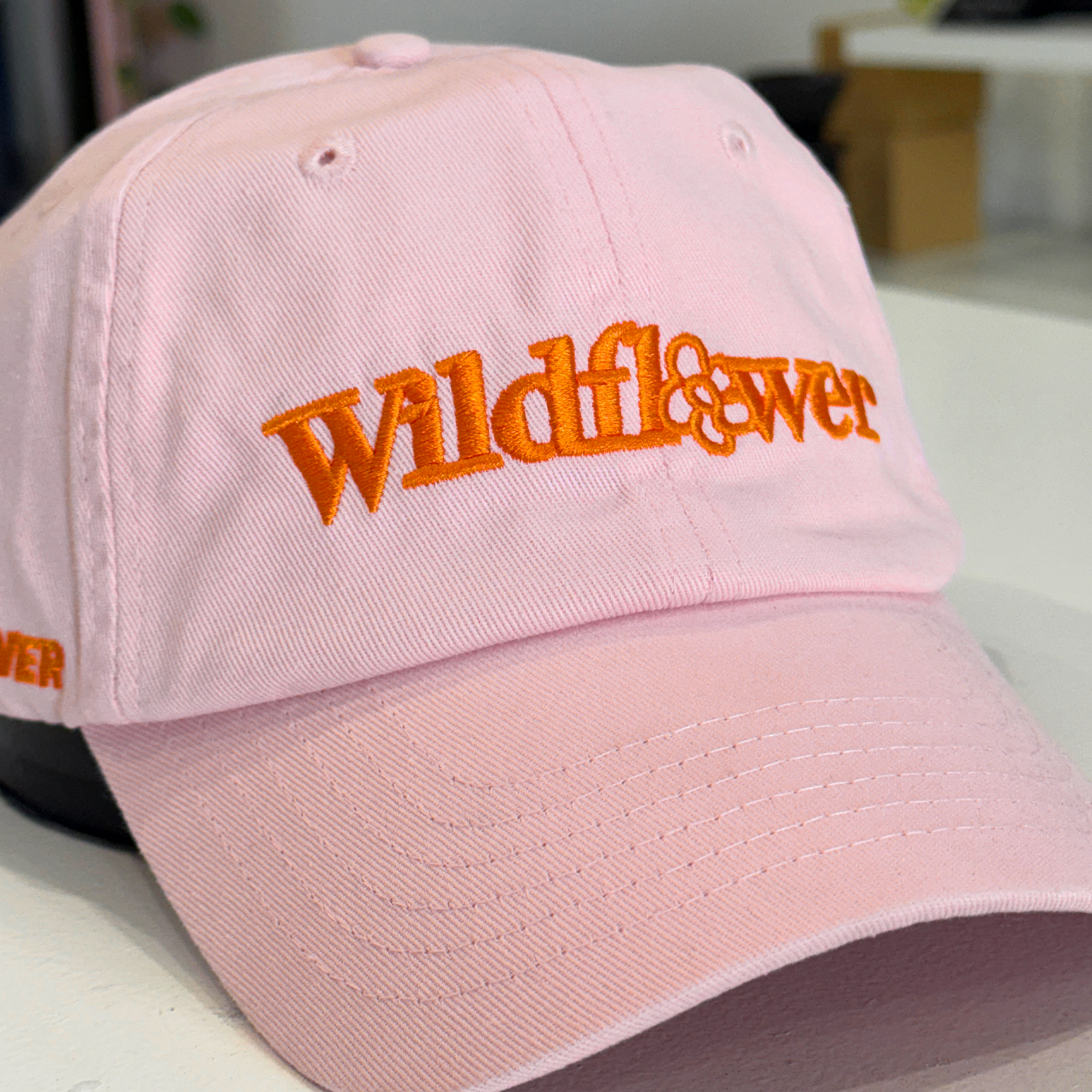 Pink Flower Cap | Pink & Orange