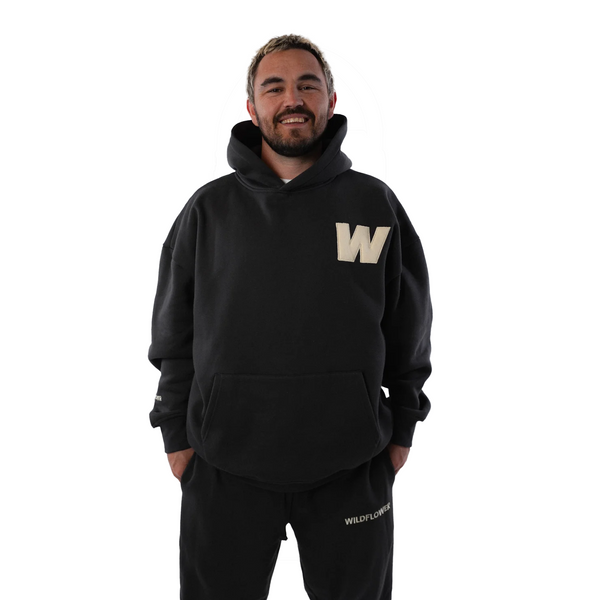 W Emblem Hoodie | Charcoal | Wildflower Newcastle
